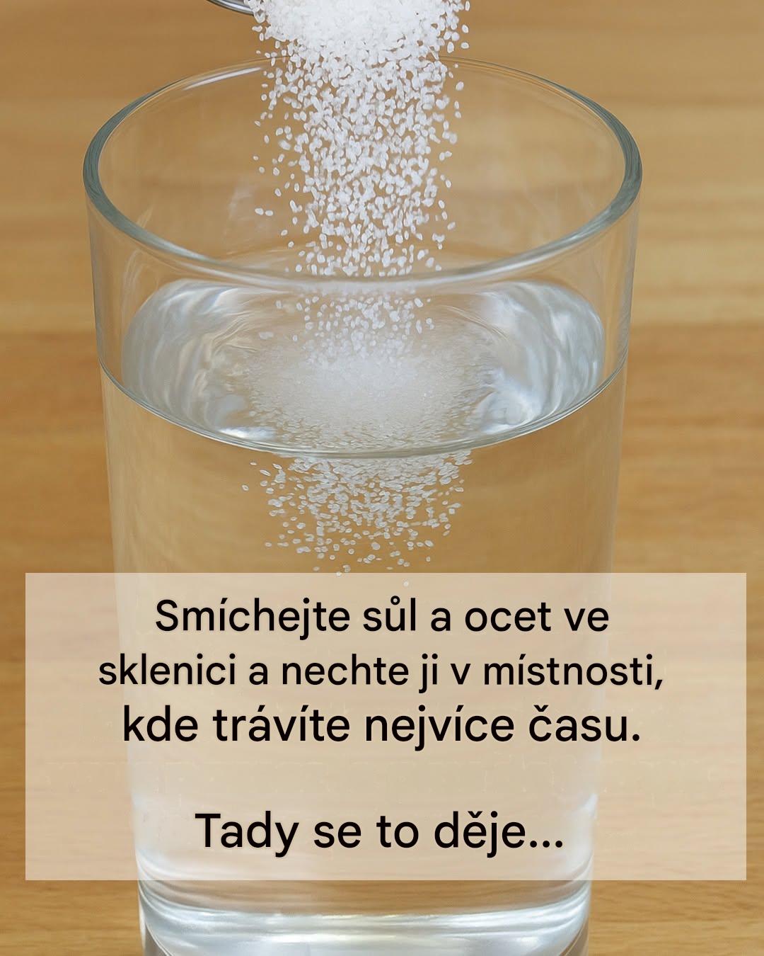 Zjistěte, jak jednoduchá směs vody, octa a soli dokáže vyčistit energii vašeho domova