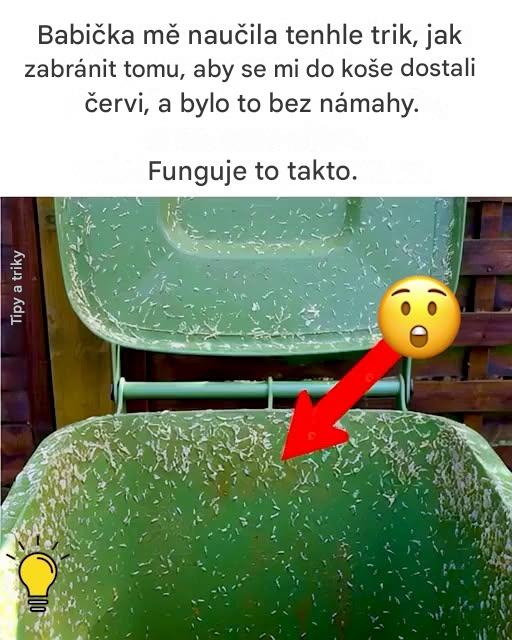 Prastará metoda, jak snadno udržet larvy dál od koše