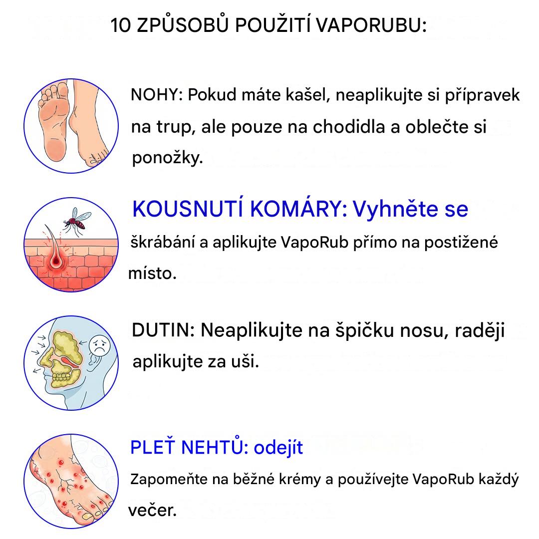 Vicks VapoRub: 10 překvapivých použití, která nestačí jen na rýmu