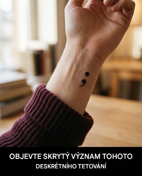 Tetovaný středník: diskrétní symbol, který vypráví příběh odolnosti