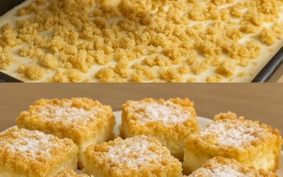 Jemný jogurtový koláč s drobenkou – křehký a vláčný