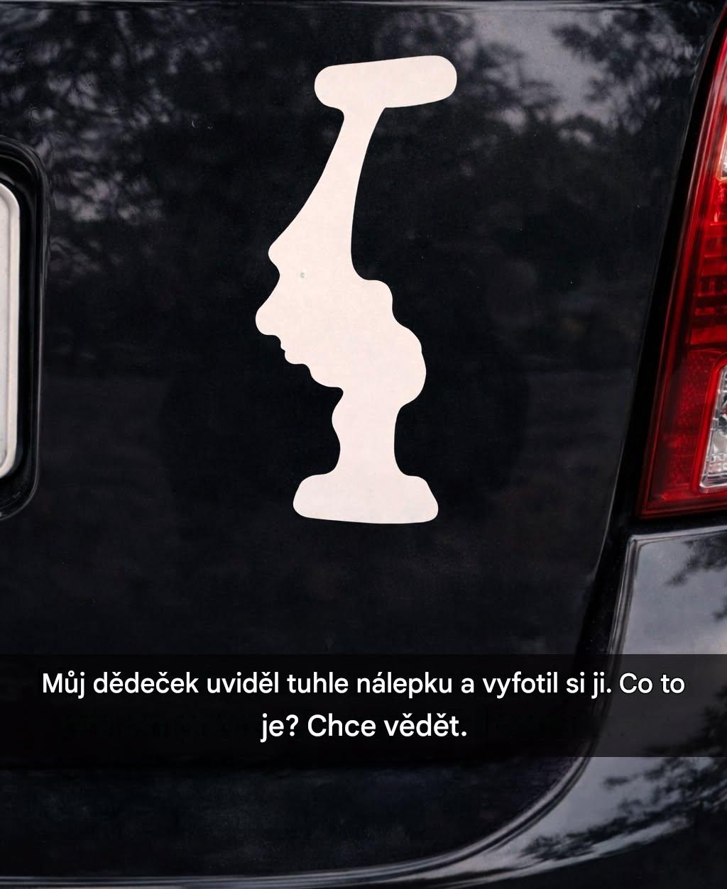 Proč si řidiči dávají na svá auta tuto nálepku vzhůru nohama?