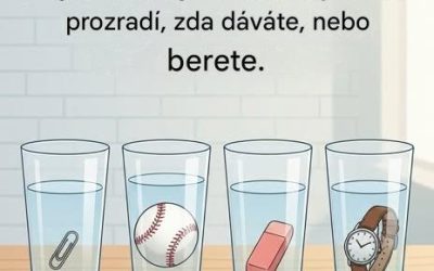 Která sklenice obsahuje nejvíce vody? Vaše odpověď prozradí, zda jste štědří, nebo sobečtí.