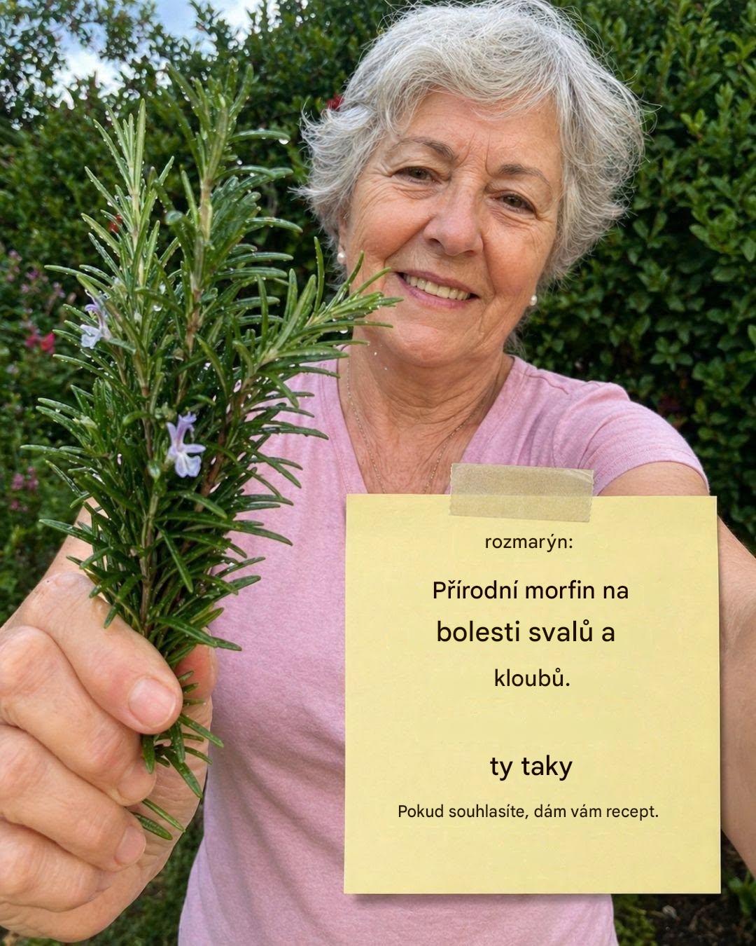 Rozmarýn: přírodní lék na bolesti svalů a kloubů. Celý recept a návod najdete v mém prvním komentáři. Pokud chcete i nadále dostávat mé přírodní recepty, zanechte komentář… Děkuji!