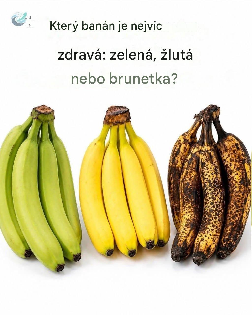 Který banán je nejzdravější: zelený, žlutý nebo hnědý?
