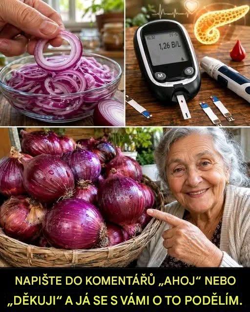 červená cibule na sladkost