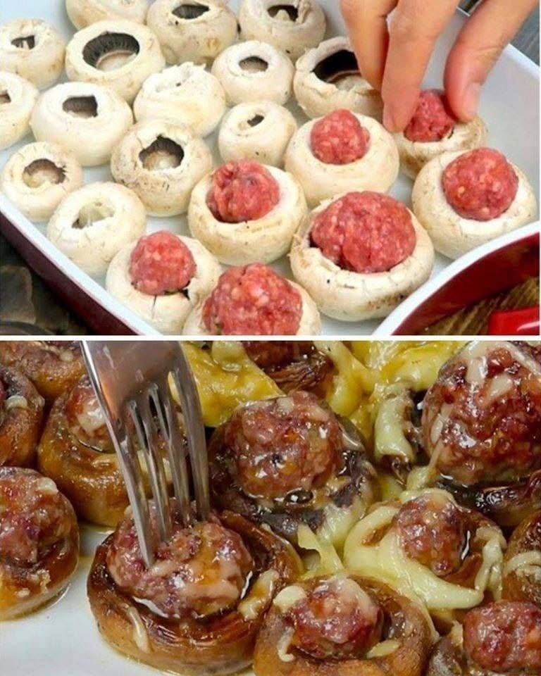 Plněné houbové kuličky: snadný recept na rychlou a chutnou večeři