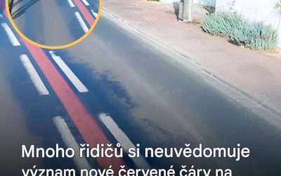 Řidiči, viděli jste na silnici tu podivnou červenou čáru? Zde je to, co doopravdy znamená.