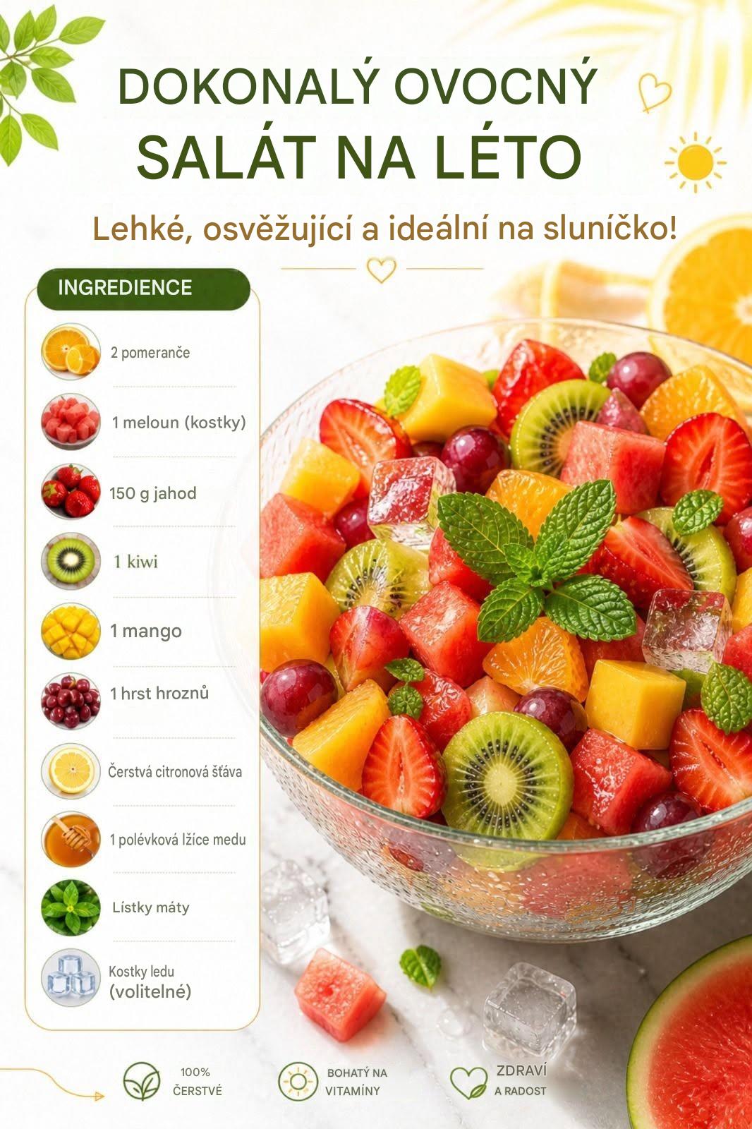 DOKONALÝ OVOCNÝ SALÁT NA LÉTO