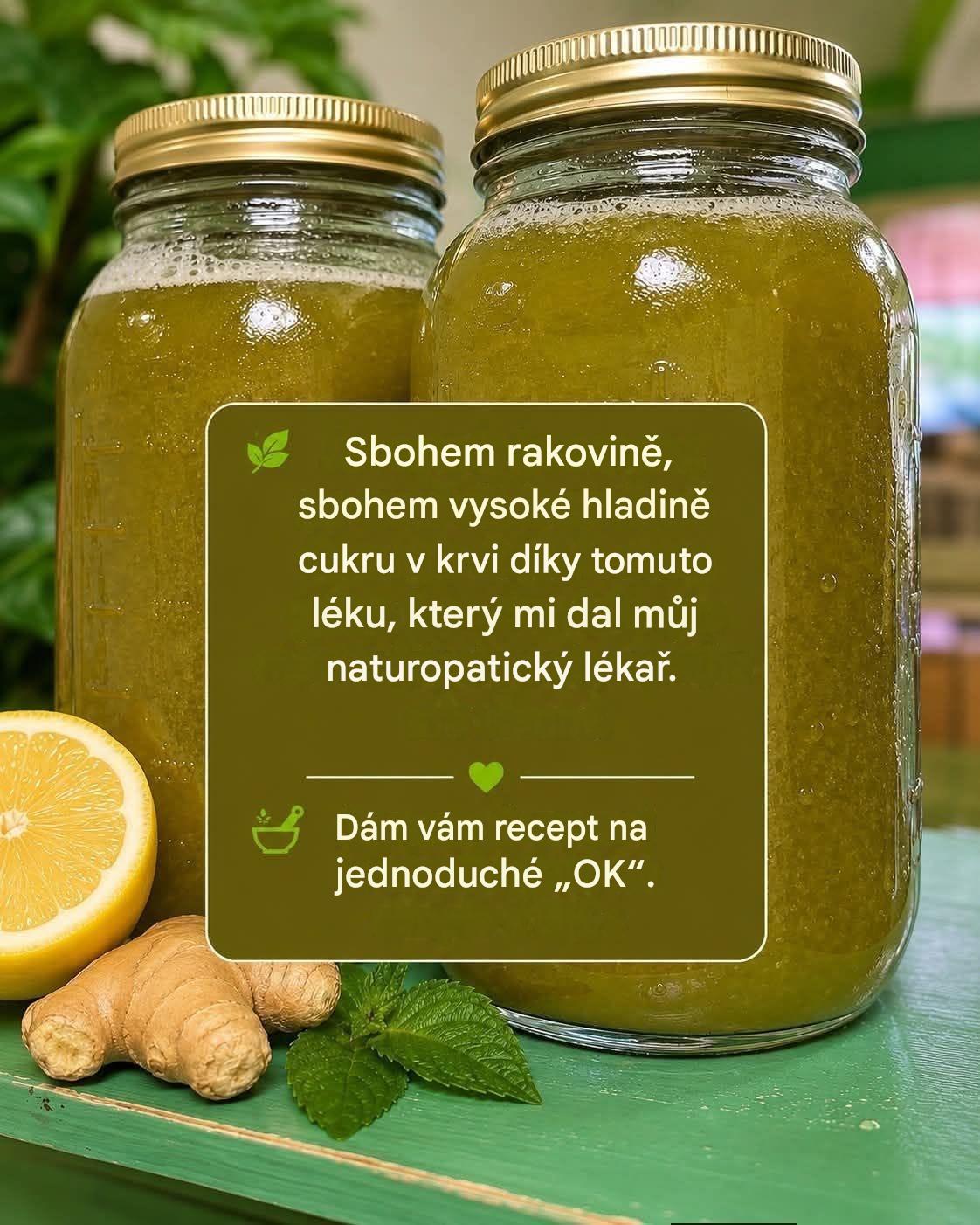 Zelený rostlinný podpůrný nápoj